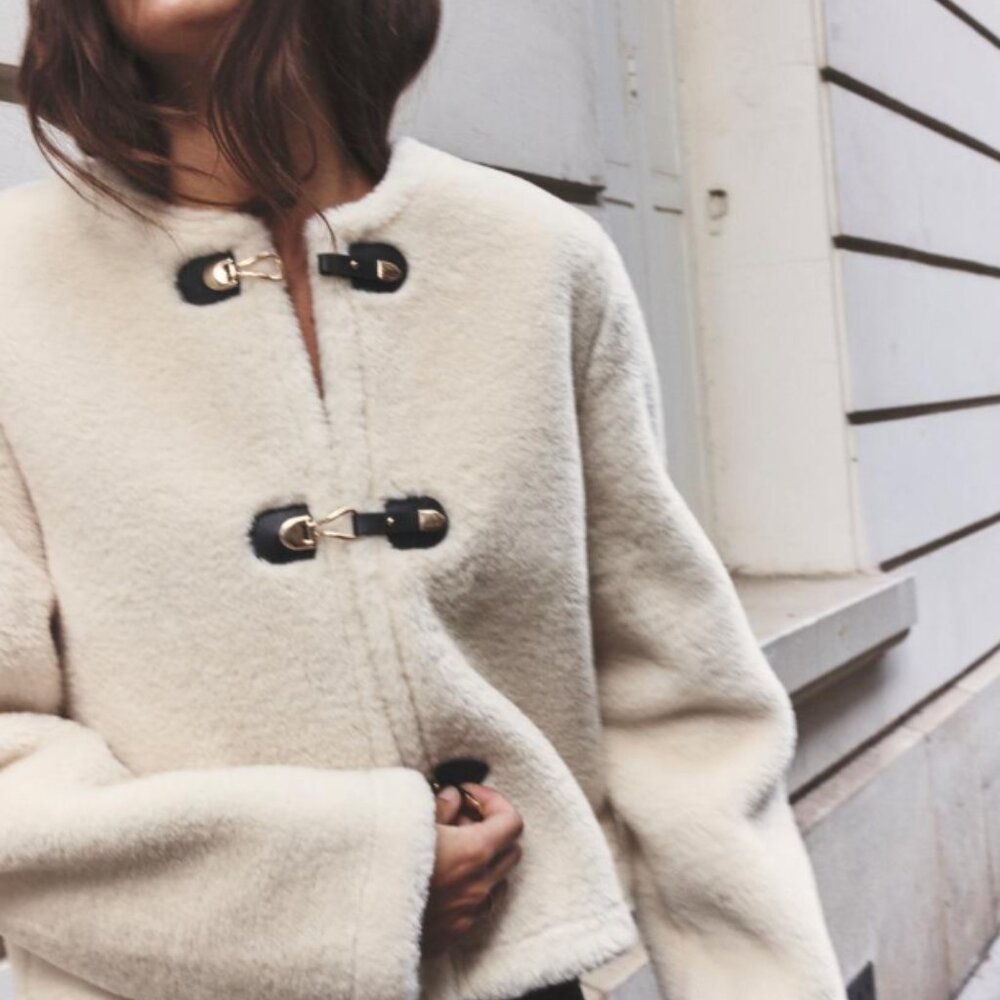 Faux Fur Toggle Jacket XS